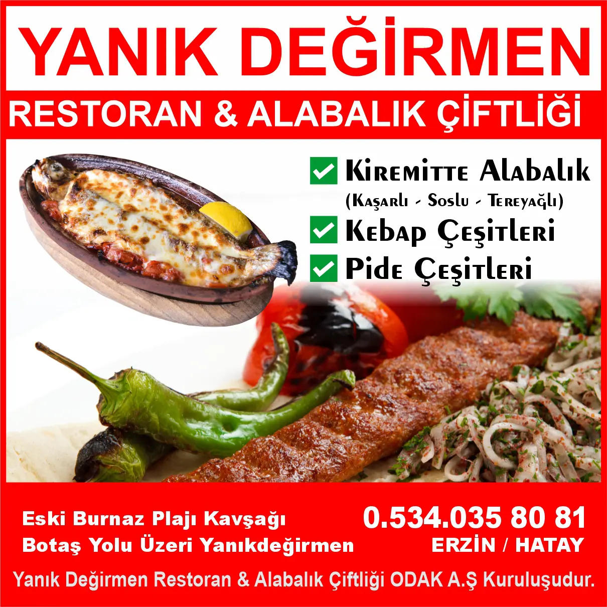 yanik degirmen alabalik ciftligi erzin